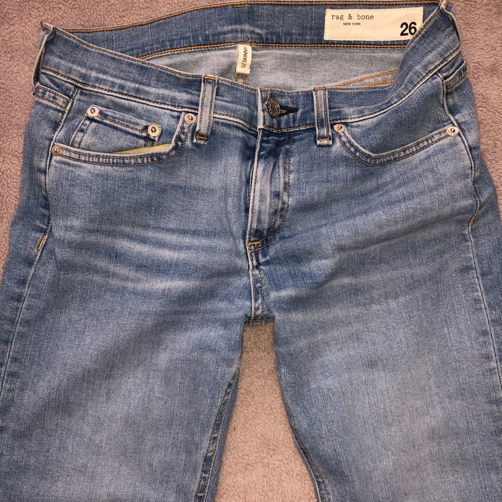 Rag & Bone Ankle Skinny Blue Denim Jeans
